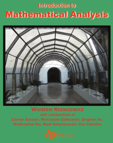 Introduction To Mathematical Analysis Draft Krawcewicz W
