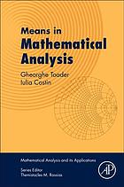 Means In Mathematical Analysis Bivariate Means Costin Iulia Toader