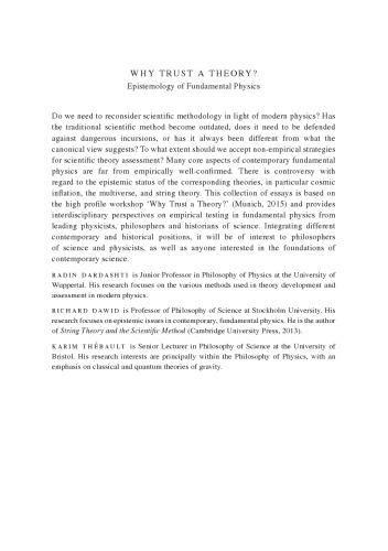 Why Trust A Theory Epistemology Of Fundamental Physics Dardashti