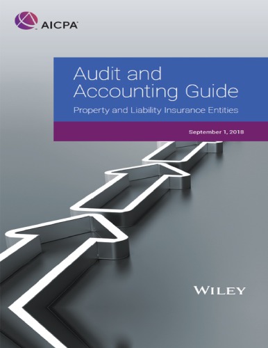 Audit And Accounting Guide Property And Liability Insurance Entities 2018 2nd Ed Aicpa