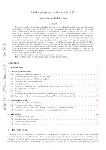 Lattice Paths And Submonoids Of Z2 James East And Nicholas Ham
