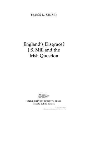 Englands Disgrace Js Mill And The Irish Question Bruce L Kinzer