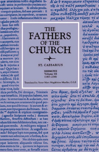 Sermons Volume 3 187238 Reprint Saint Caesarius Of Arles