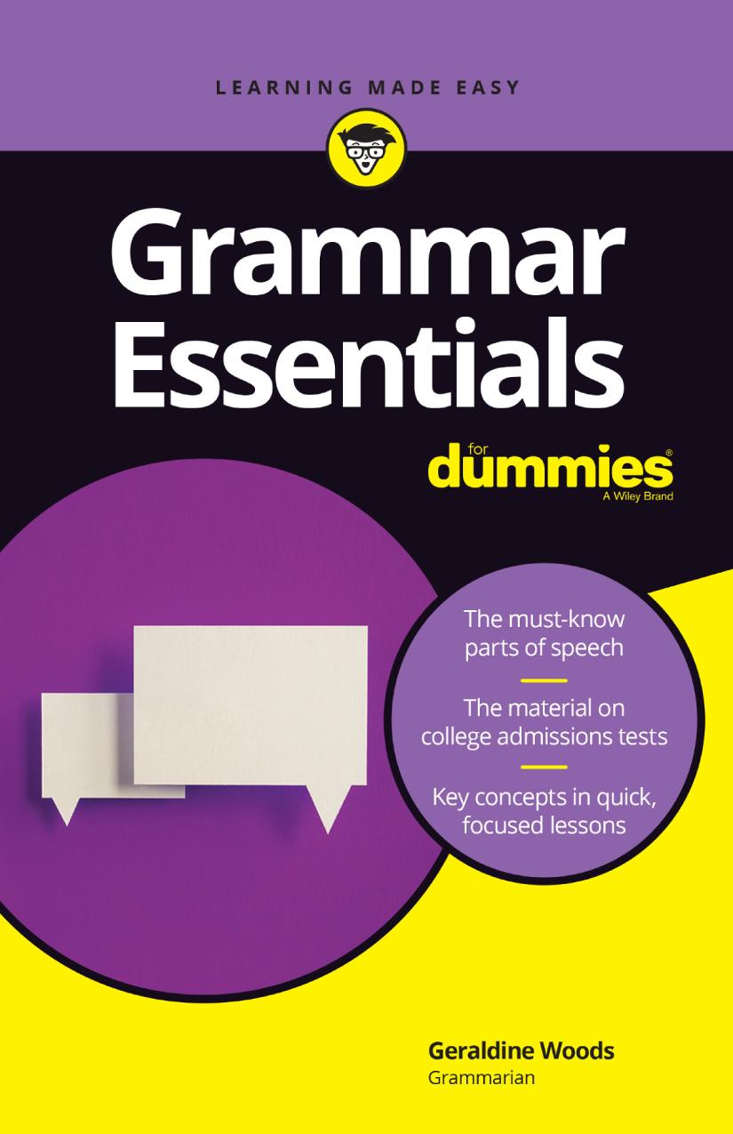 Grammar Essentials For Dummies 1st Geraldine Woods