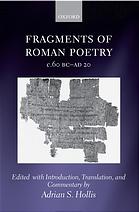 Fragments Of Roman Poetry C60 Bc Ad 20 Adrian S Hollis