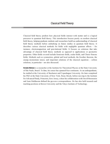 Classical Field Theory Ebook Horaiu Nstase