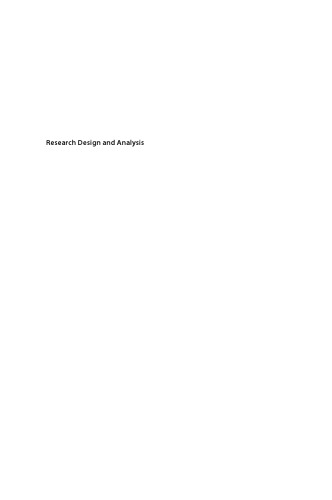 Research Design And Analysis A Primer For The Nonstatistician Leslie D Rosenstein