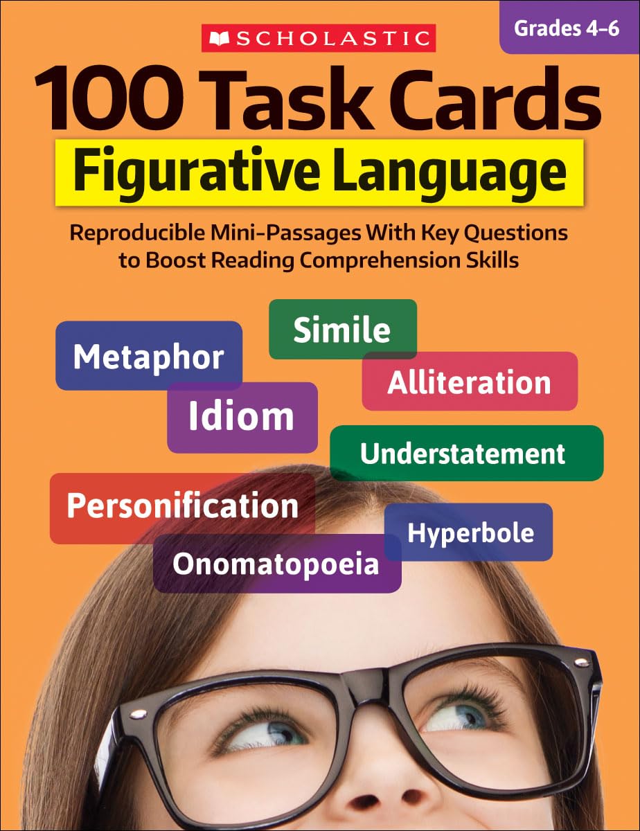 100 Task Cards Figurative Language Reproducible Minipassages With Key Questions To Boost Reading Comprehension Skills Justin Mccory Martin