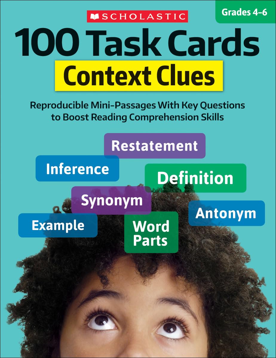 100 Task Cards Context Clues Reproducible Minipassages With Key Questions To Boost Reading Comprehension Skills Carol Ghiglieri