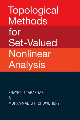 Topological Methods For Setvalued Nonlinear Analysis E Tarafdar