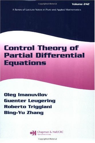Control Theory Of Partial Differential Equations 1st Edition Guenter Leugering
