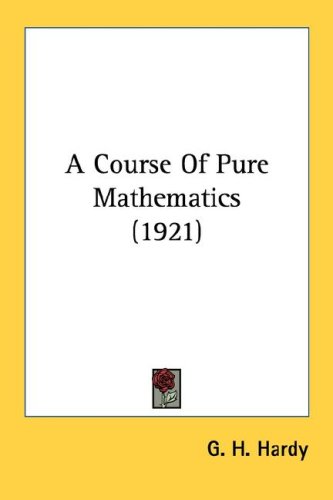 A Course Of Pure Mathematics 3ed Cup G H Hardy