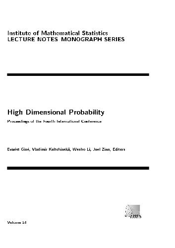 High Dimensional Probability Proc Of The Fourth International Conference Ims Evarist Gine