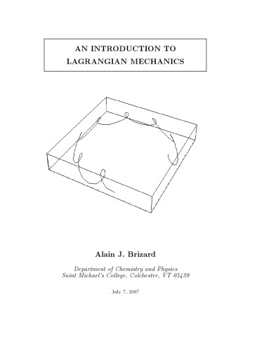 An Introduction To Lagrangian Mechanics Alain J Brizard