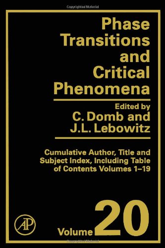 Cumulative Author Title And Subject Index Including Table Of Contents Volumes 119 Ap C Domb And Jl Lebowitz Eds