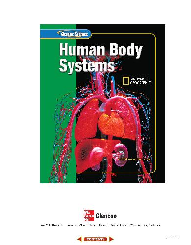 Glencoe Science Human Body Systems Student Edition 2nd Edition Glencoe Mcgrawhill