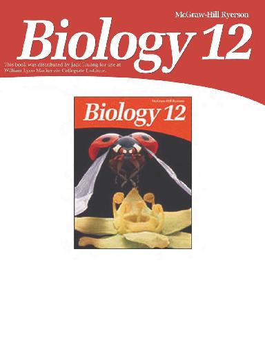 Mcgrawhill Ryerson Biology 12 2nd Edition Peter Chin Donald I Galbraith