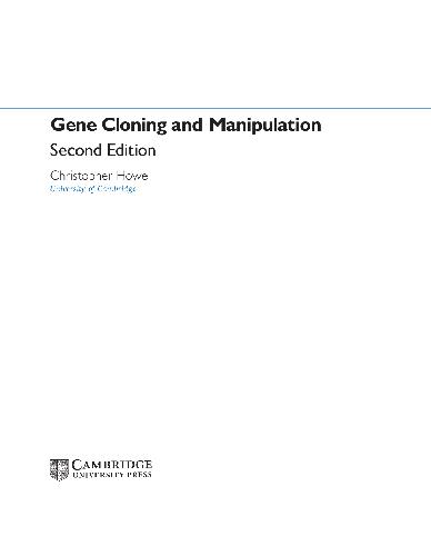 Gene Cloning And Manipulation 2nd Edition Howe