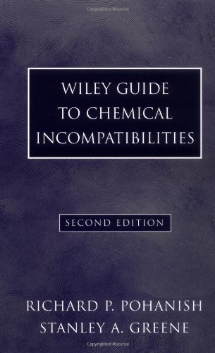 Wiley Guide To Chemical Incompatabilities 2nd Edition Richard P Pohanish