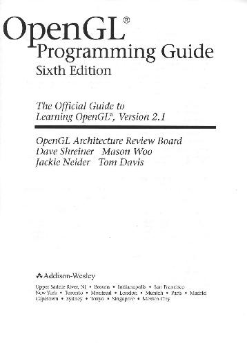 Opengl Programming Guide 6th Edition Shreiner