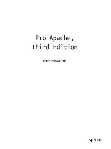 Pro Apache 3rd Edition Wainwright