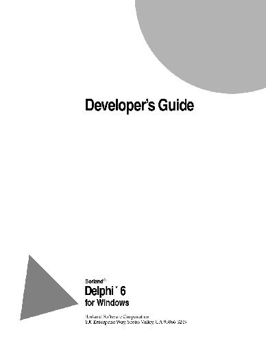 Developers Guide Delphi 6 For Windows