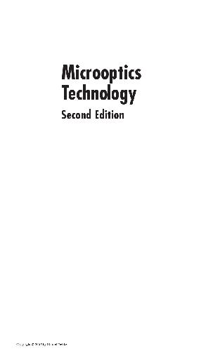 Microoptics Technology 2nd Edition N Borreli