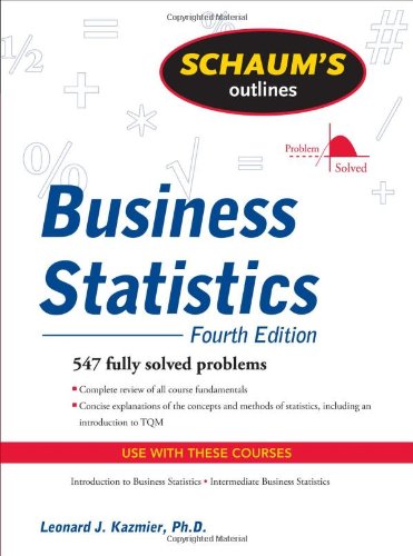 Outline Of Business Statistics 4th Edition Leonard Kazmier