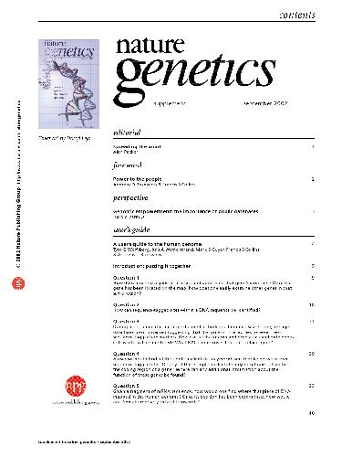 A Users Guide To The Human Genome Wolfsberg Tyra G Wetterstrand Kris A