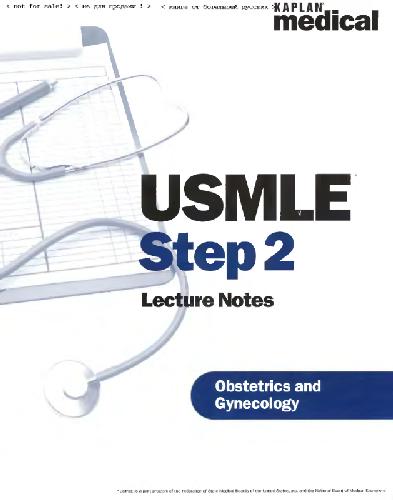 Kaplan Usmle Step 2 Obstetrics And Gynecology