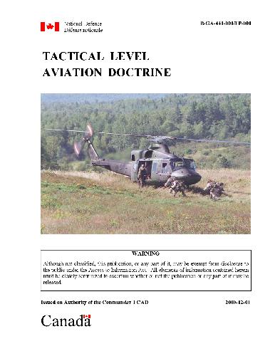 Bga441001fp001 Tactical Level Aviation Doctrine Royal Canadian Air Force