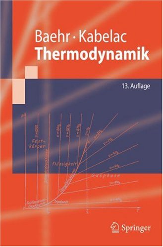 Thermodynamik 13 Neu Bearb U Erw Aufl Hans Dieter Baehr