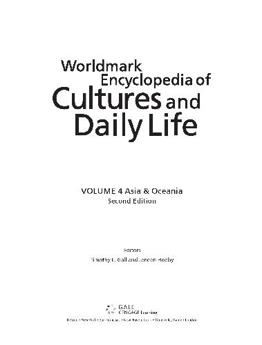 Worldmark Encyclopedia Of Cultures And Daily Life 2nd Edition Timothy L Gall