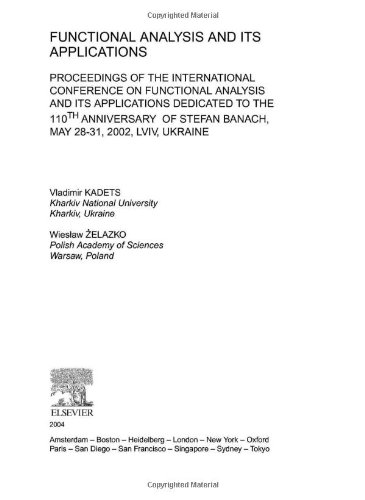 Functional Analysis And Its Applications 1st Edition Vladimir Kadets And Wiestaw Elazko Eds