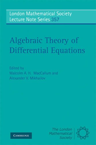 Algebraic Theory Of Differential Equations 1st Edition Malcolm A H Maccallum