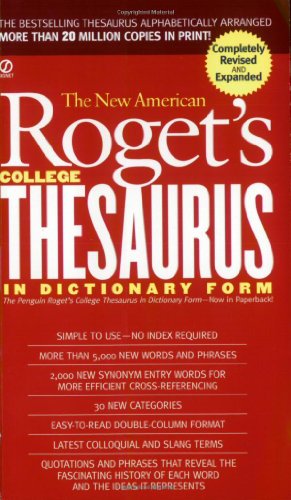 The New American Rogets College Thesaurus In Dictionary Form 3 Revised Philip D Morehead