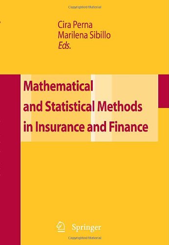 Mathematical And Statistical Methods In Insurance And Finance 1st Edition Cira Perna