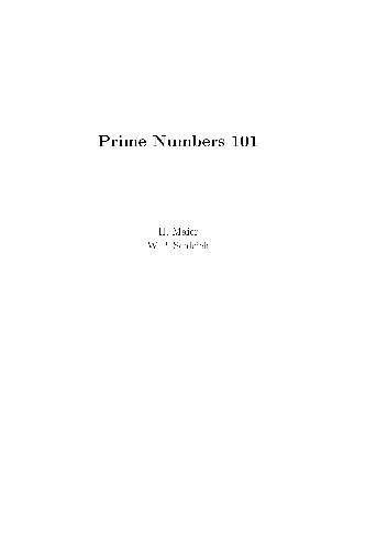 Prime Numbers 101 A Primer On Number Theory New Wolfgang P Schleich