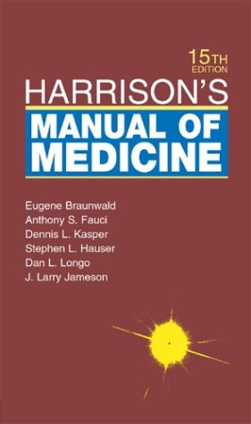 Harrisons Manual Of Medicine 15th Edition Dennis L Kasper Eugene Braunwald