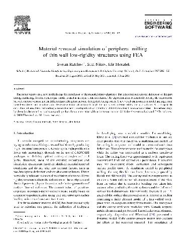 Advances In Engineering Software Clifford