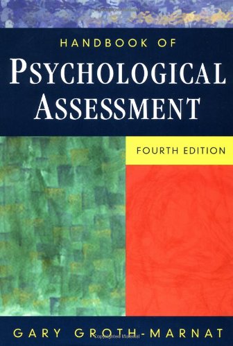 Handbook Of Psychological Assessment Fourth Expanded And Revised Edition 4th Edition Gary Grothmarnat