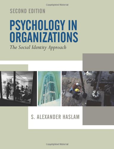 Psychology In Organizations The Social Identity Approach 2nd Dr S Alexander Haslam