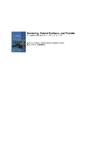 Scattering Natural Surfaces And Fractals Franceschetti G Riccio D