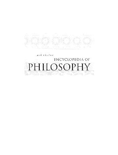Encyclopedia Of Philosophy 2nd Ed Volume 5 Kabbalahmarxist Philosophy 2nd Donald M Borchert Ed
