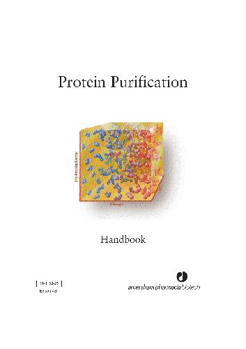 Protein Purification Handbook Amersham Pharmacia Biotech