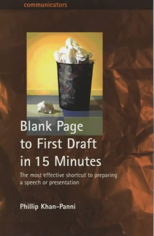 Blank Page To First Draft In 15 Minutes 1st Edition Phillip Khanpanni