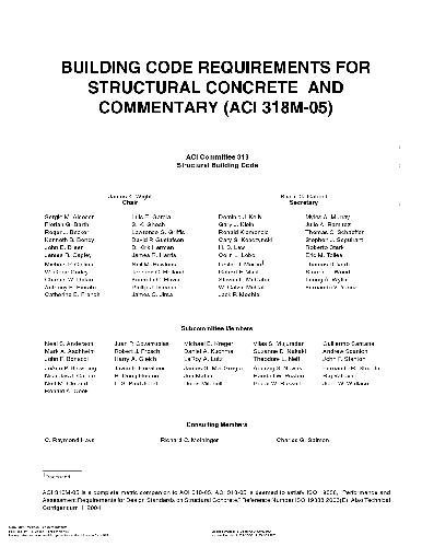 Building Code Requirements For Structural Concrete And Commentary 1st Edition Multiple Authors