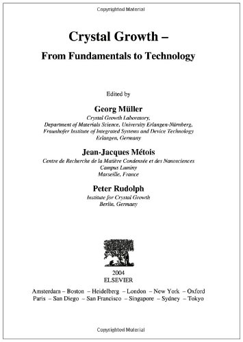 Crystal Growth From Fundamentals To Technology 1st Edition Georg Mller