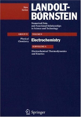Electrochemical Thermodynamics And Kinetics 1st Edition Rudolf Holze