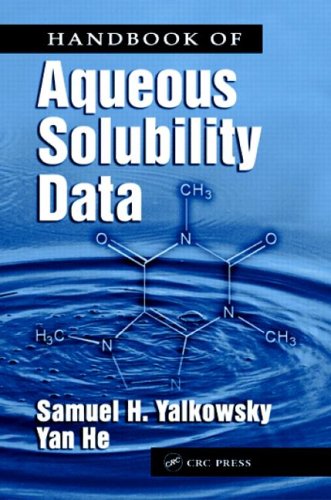 Handbook Of Aqueous Solubility Data 1st Edition Samuel H Yalkowsky